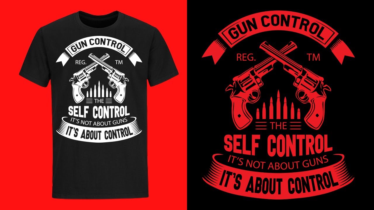 Gun tshirt design | T-shirt Design Bangla tutorial | T-shirt Design  illustrator tutorial | #Gun - YouTube