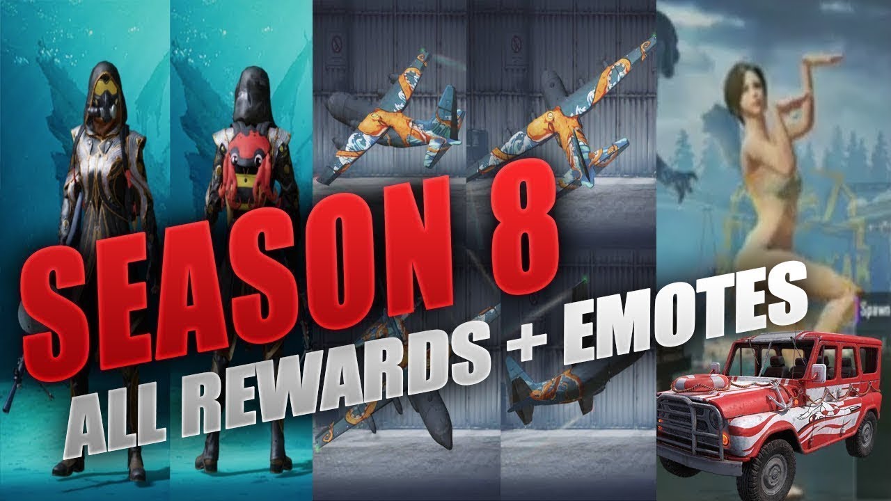 SEASON 8 ROYAL PASS | ALL REWARDS LEAKED | PUBG MOBILE - 