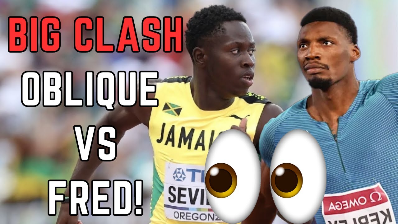 Mens 100m Heats: Oblique Faces Fire Fred | Rohan, Noah, Zharnel, Ryiem ...