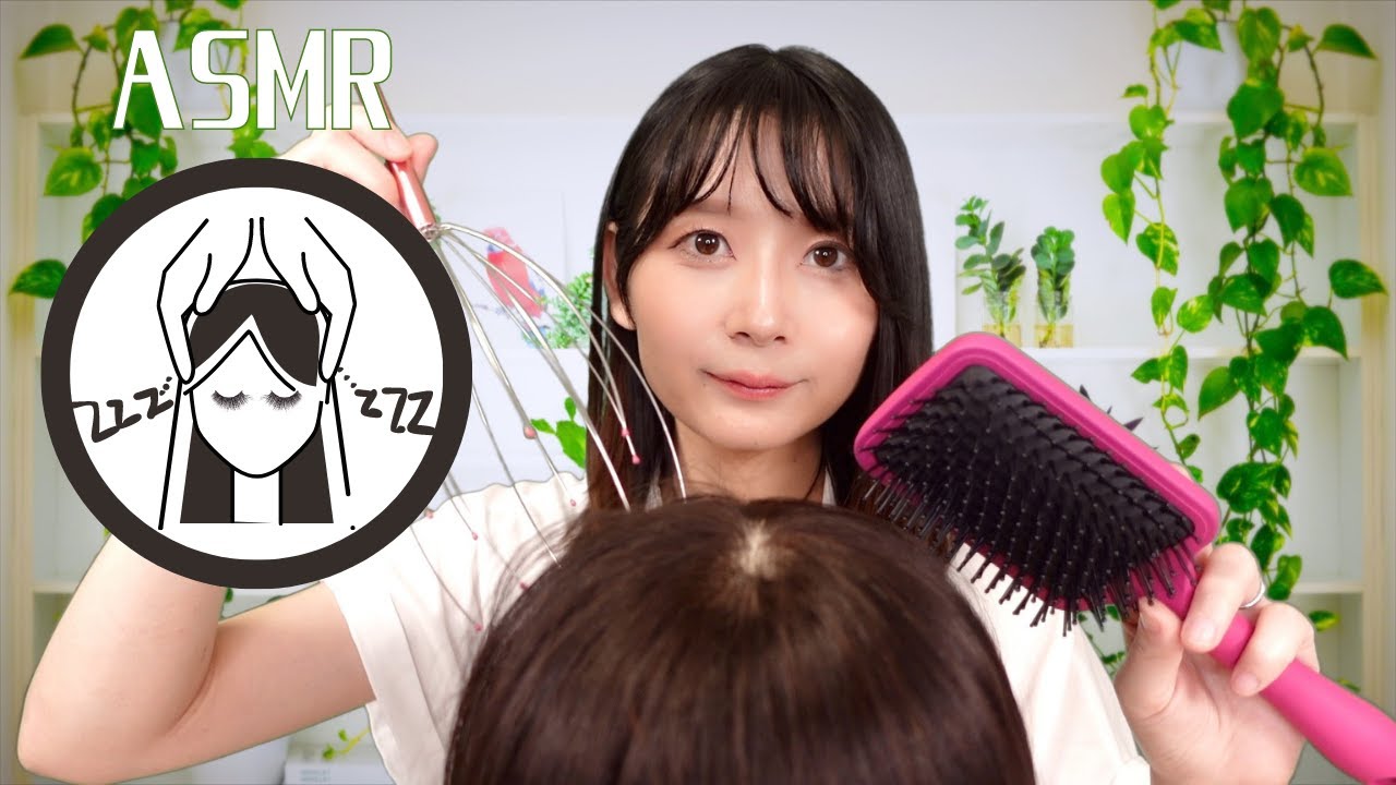 [ASMR ролевая игра] Я чувствую сонливость. Легкий сухой массаж головы (шепотом).