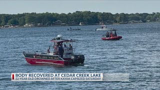 Missing kayaker found dead by divers in Cedar Creek Lake