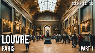 Inside Louvre Museum Paris, Mona Lisa (Part 1) 🇫🇷 France [4K HDR] Walking Tour