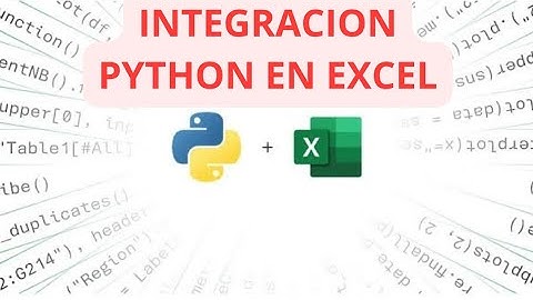 Microsoft Integra PYTHON a EXCEL
