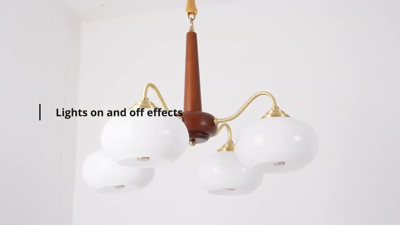 Persimmon Chandelier Walnut Installation