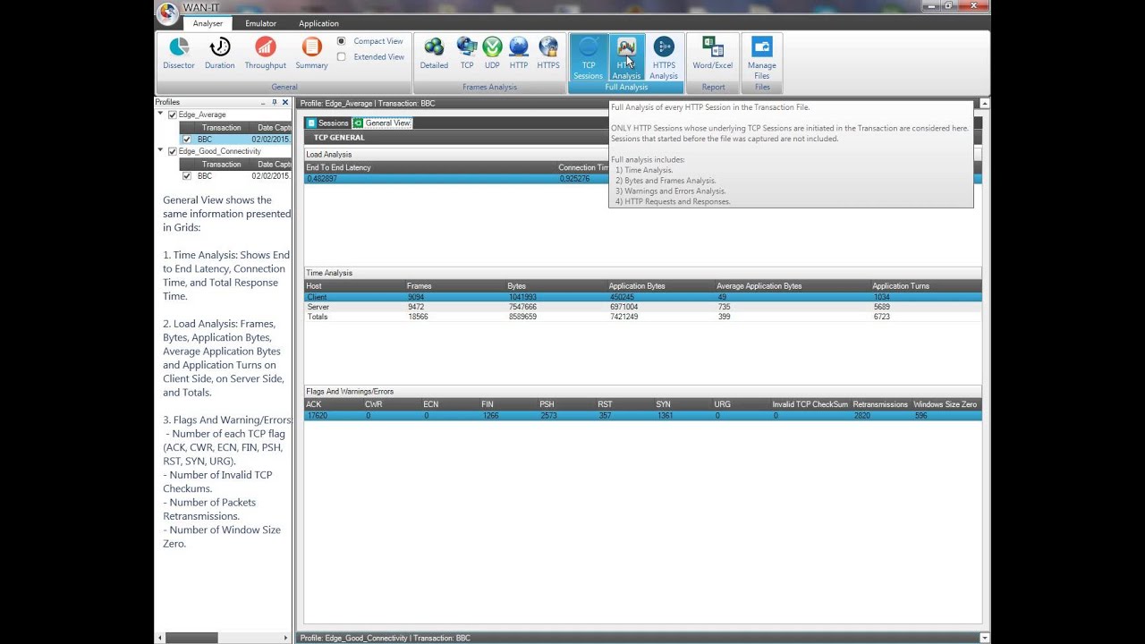 WAN IT Network Emulator: Network Analyser Part 3 - Full Analysis