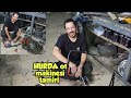 Hurdacıdan aldığımız çim biçme makinesini tamir ediyoruz