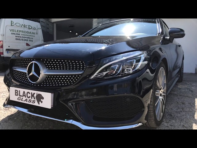 Mercedes c class coupe full wrapp diamond glitter black :)