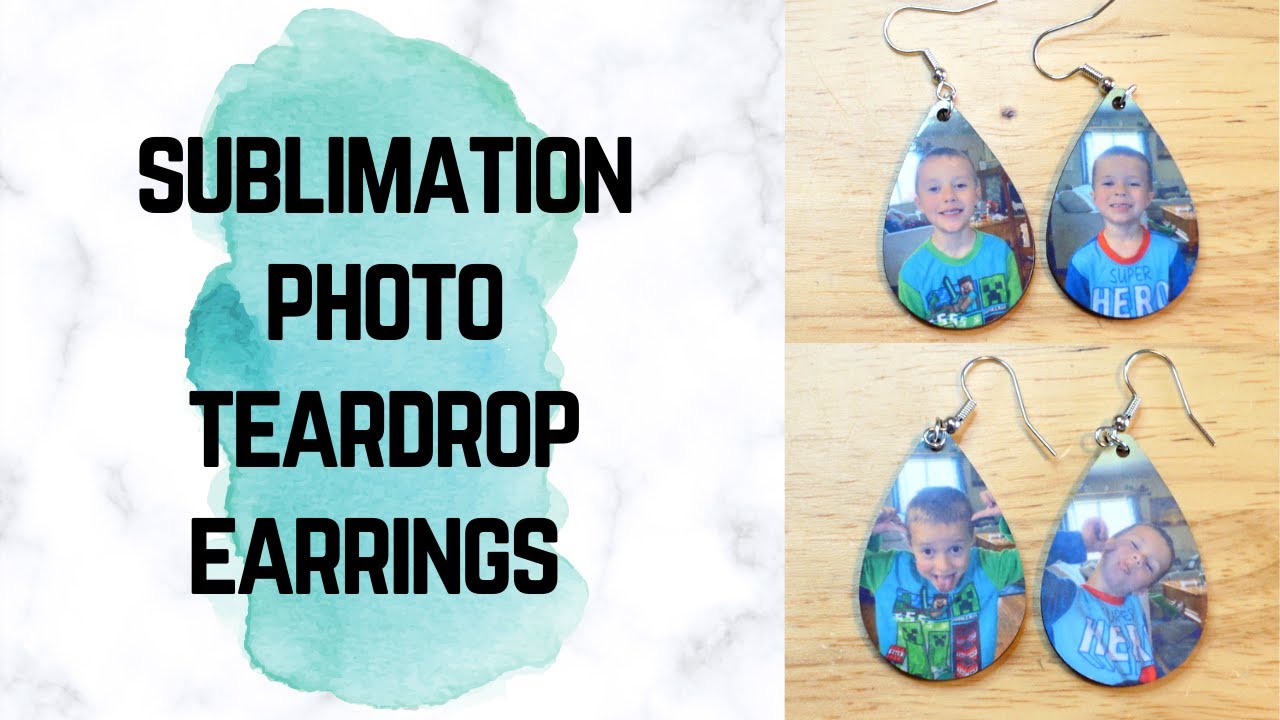 Sublimation Photo Teardrop Earrings