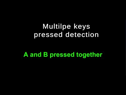 Detect multiple keys pressed together unity tutorial