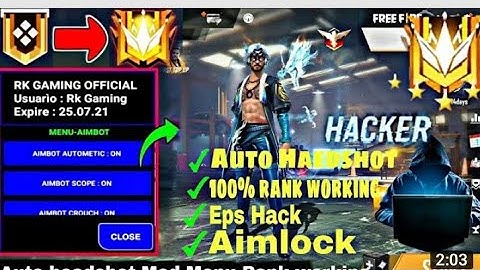 Free fire hack ob29 ✅ | Free fire mod apk | Free fire mod menu | Rank working free fire hack New Mod