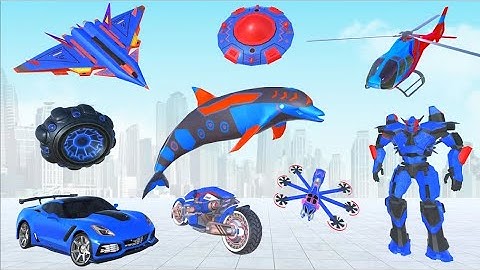 Dolphin Robot Car Transform Game || 3D Unity Best Dolphin Robot Game