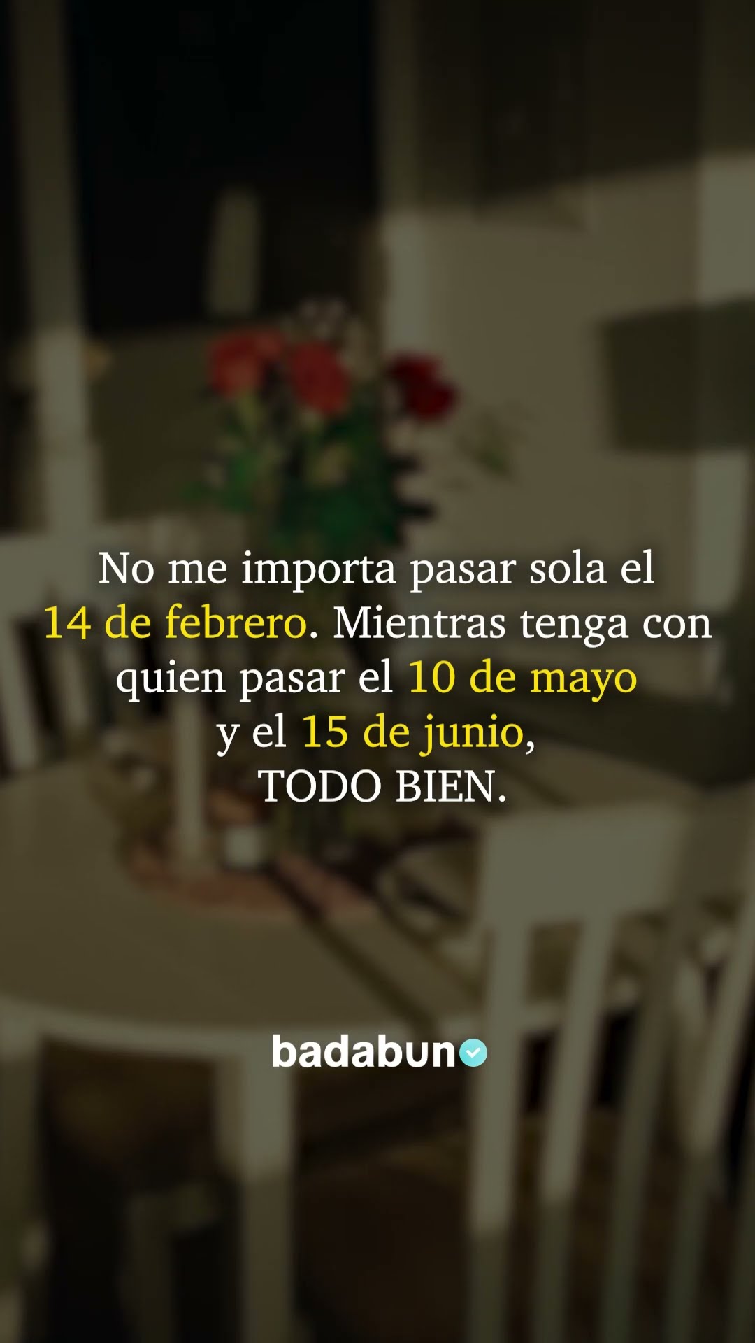 No me importa pasar sola el 14 de Febrero
