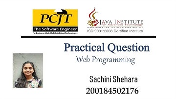 Web Programming Question 02 Tutorial #pcjt