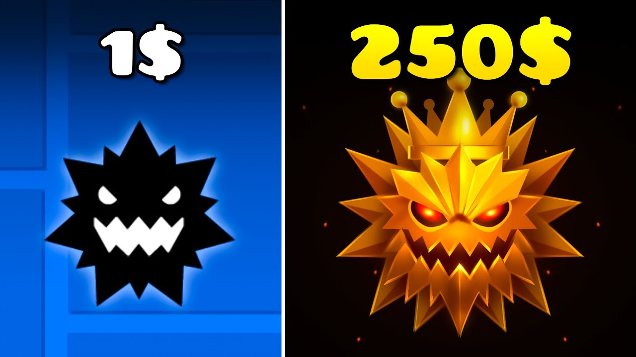 Дуэль за 1$ vs 250$ в Geometry Dash