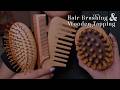 ASMR Wooden Hair Brushing Tapping No Talking Layered Sounds 