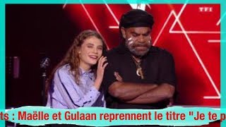 Video thumbnail of "The Voice: Maëlle et Gulaan reprennent le titre "Je te promets" de Johnny Hallyday"