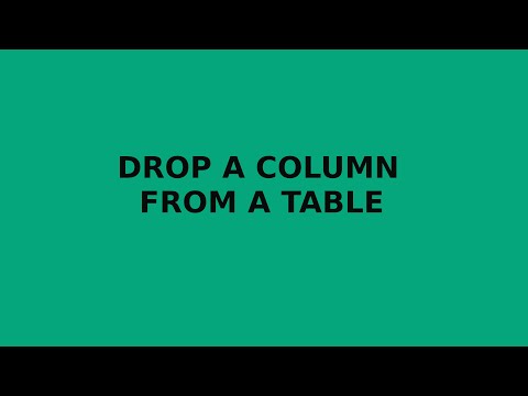 Drop a column