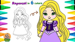 How to Draw Princess Rapunzel  Disney Tangled #princess drawing