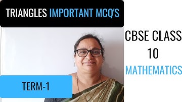 triangles class 10 MCQ term 1|cbse class 10 Maths chapter 6 IMPORTANT MCQ