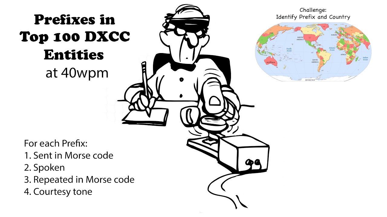 Callsign Prefixes for Top 100 DXCC 40wpm