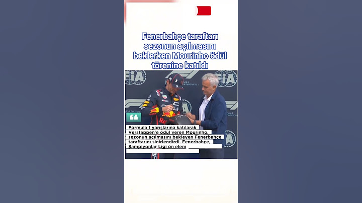 Fenerbahçe taraftarı sezonun açılmasını beklerken Mourinho ödül törenine katıldı