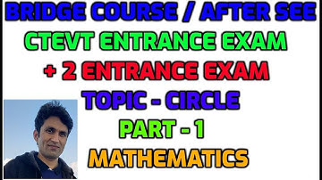 Circle (Maths) // Bridge Course // After SEE // + 2 Entrance Exam // CTEVT Entrance Exam