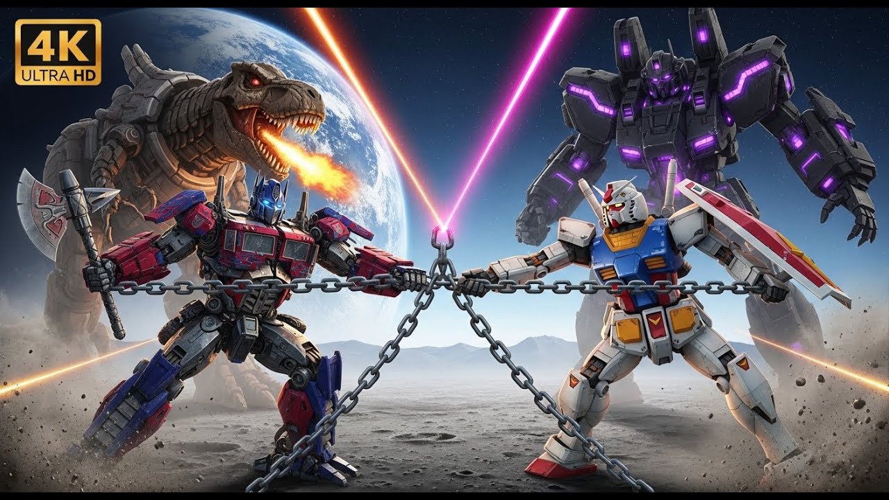 OPTIMUS PRIME vs GUNDAM: Autobot Unlocks Jetfire Armor! ⚔ The Mech War