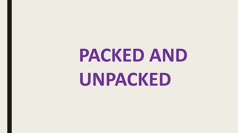 Packed bcd and Unpacked bcd