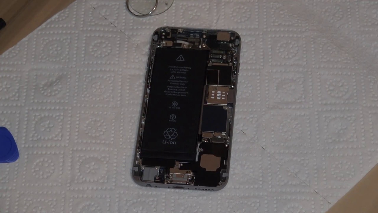 iphone 6 замена аккумулятора - YouTube