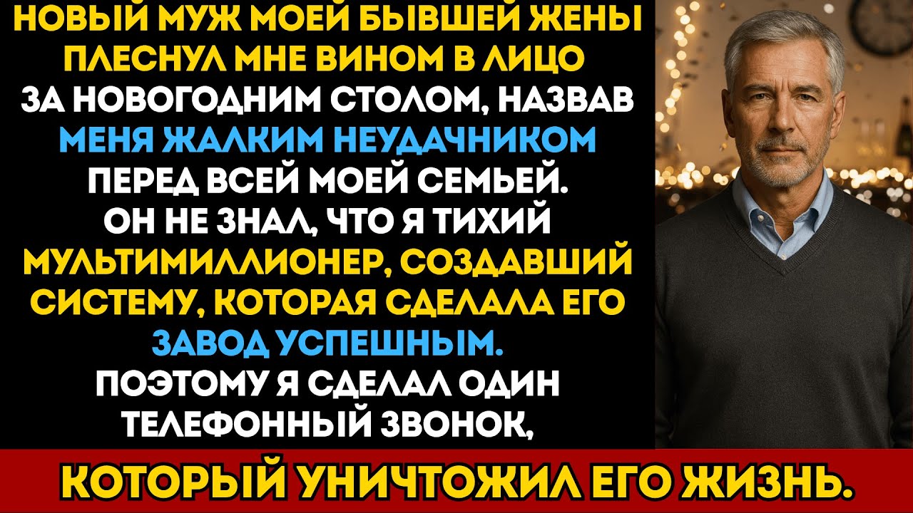Муж бывшей назвал меня неудачником. Я уничтожил его карьеру за ужином...