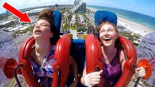 Girls Passing Out Funny Slingshot Ride Compilation