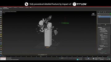 tyFlow | Fully procedural detail fractured by impact v.2
