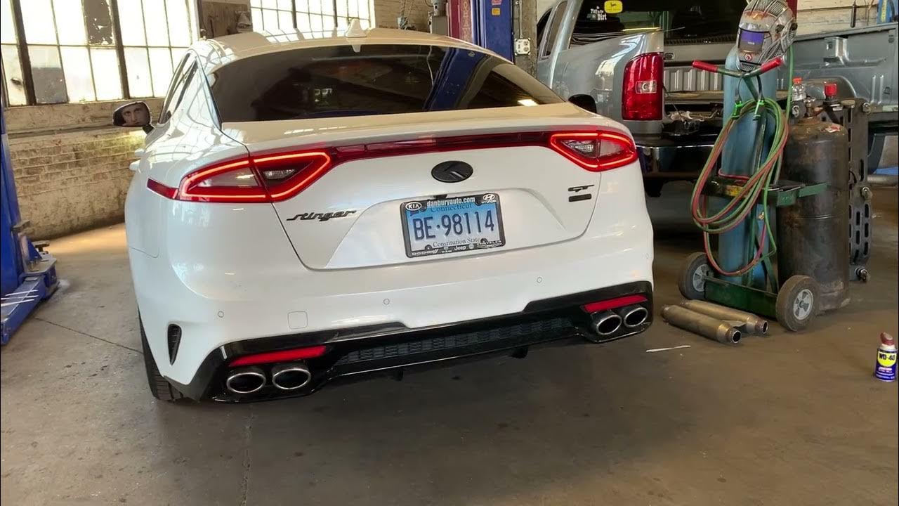 2018 Kia Stinger GT Muffler+ Resonator delete YouTube