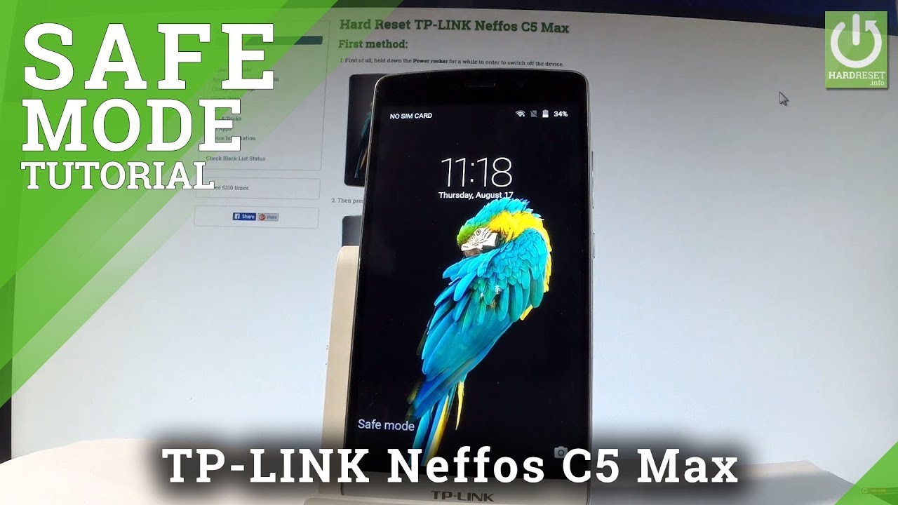 Safe Mode In Tp Link Neffos C5 Max Enter Quit Safe Mode Youtube