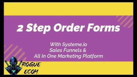 2 Step Order Forms Checkout Sales Funnel SYSTEME.IO