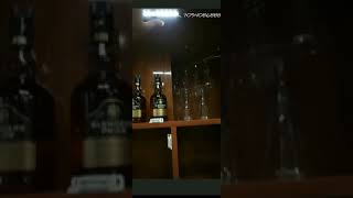 Hidden bar cabinet with folding table