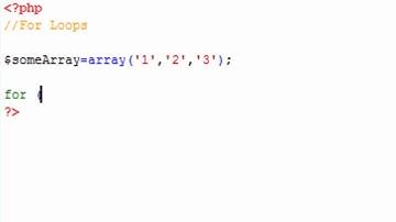 PHP Tutorial 7 - For and Foreach Loops