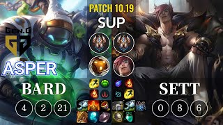 GEN Asper Bard vs Sett Sup - KR Patch 10.19