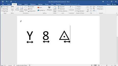 How to put left right arrow below in any character in Word