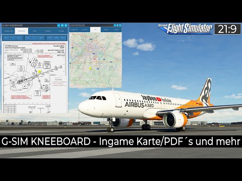 G-SIM KNEEBOARD - Ingame Tool für Karte/PDF´s und mehhr ★ FLIGHT SIMULATOR Deutsch