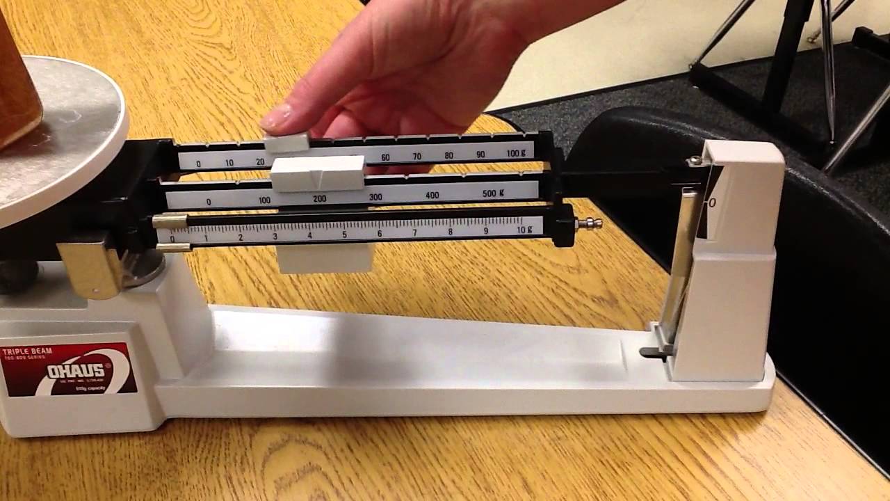 how-to-measure-mass-using-a-triple-beam-balance-youtube