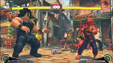 HUGO VS EVİL RYU | CPU VS CPU Ultra Street Fighter IV  (Hardest AI)