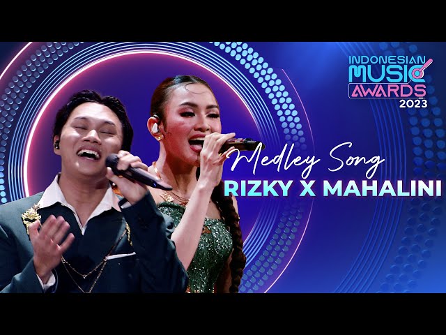 SUARANYA NGEBLAND! Rizky Febian X Mahalini - Medley Song | INDONESIAN MUSIC AWARDS 2023 class=