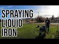 HOW TO.  Spraying Liquid Iron and Humic Acid. GREEN LAWN
