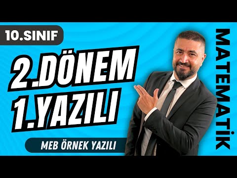 10.Sınıf 2.Dönem 1.Yazılı Soruları 2 | MEB Ortak Sınav Soruları | 10.Sınıf Matematik