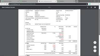 How to manage progress claim of a project in cloud-based server