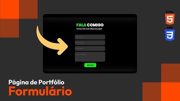 Como criar Portfólio com HTML e CSS - Pt. 06/08 - Formulário de contato