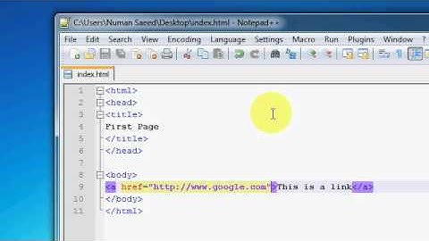 HTML TUTORIAL -8- HTML LINKS [URDU]