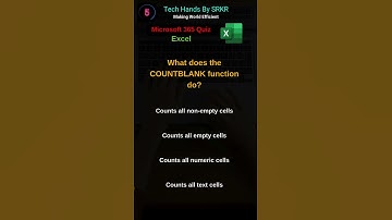 What does the COUNTBLANK function do? | #ExcelTips #ExcelTricks #ExcelQuiz #ExcelTraining