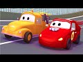 Tom The Tow Truck and the Racing Car in Car City |Trucks cartoon for children 🏎️🚚